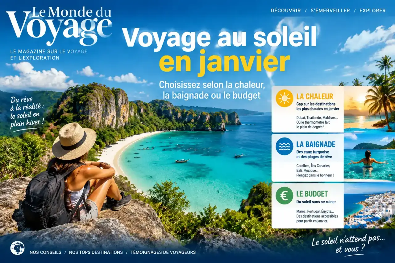 Voyage au soleil en janvier : choisissez selon la chaleur, la baignade ou le budget