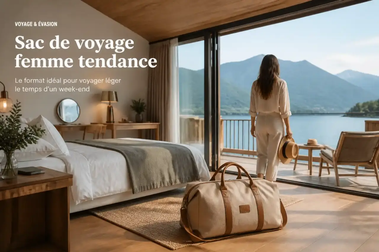 Sac de voyage femme tendance : le format idéal pour voyager léger le temps d’un week-end