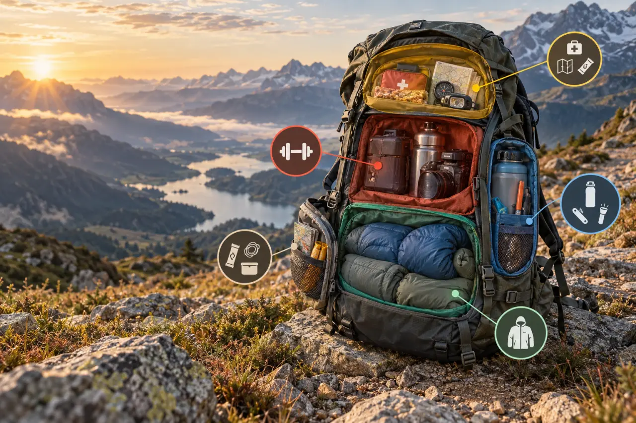 Rangement d’un sac à dos : les 4 zones pour équilibrer la charge et retrouver ses affaires