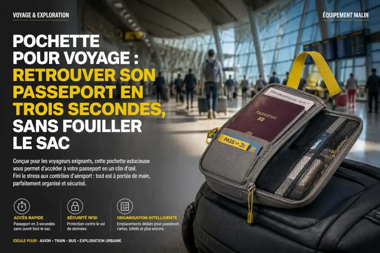 Pochette pour voyage : retrouver son passeport en trois secondes, sans fouiller le sac