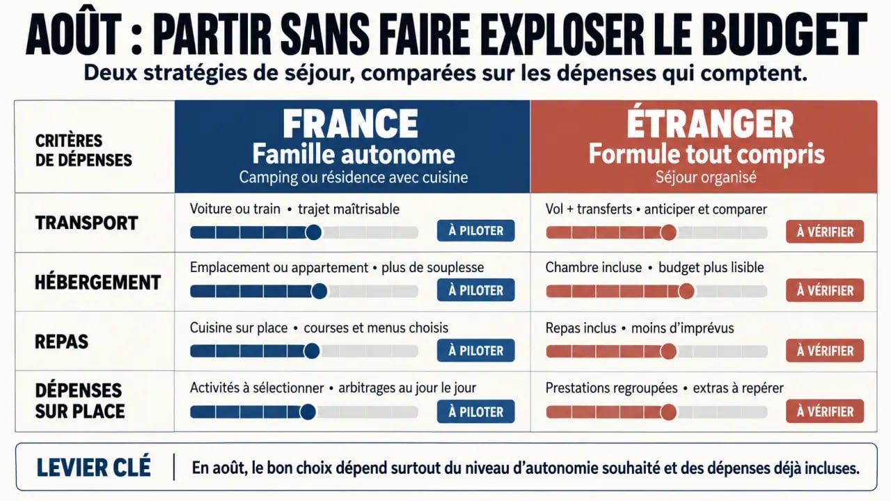 Voyage pas cher en aout : comparaison du budget entre la France et l’étranger