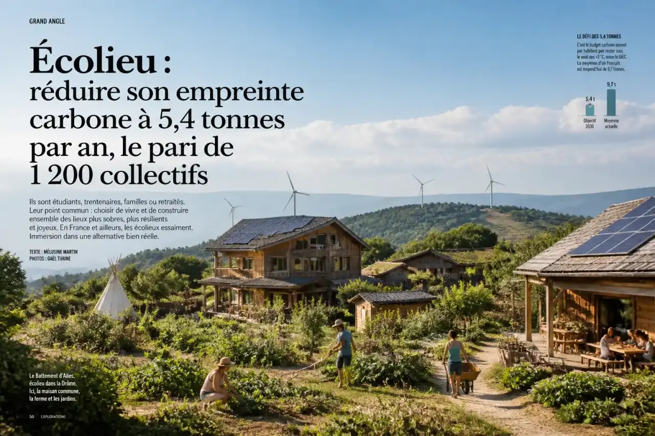 Écolieu : réduire son empreinte carbone à 5,4 tonnes par an, le pari de 1 200 collectifs