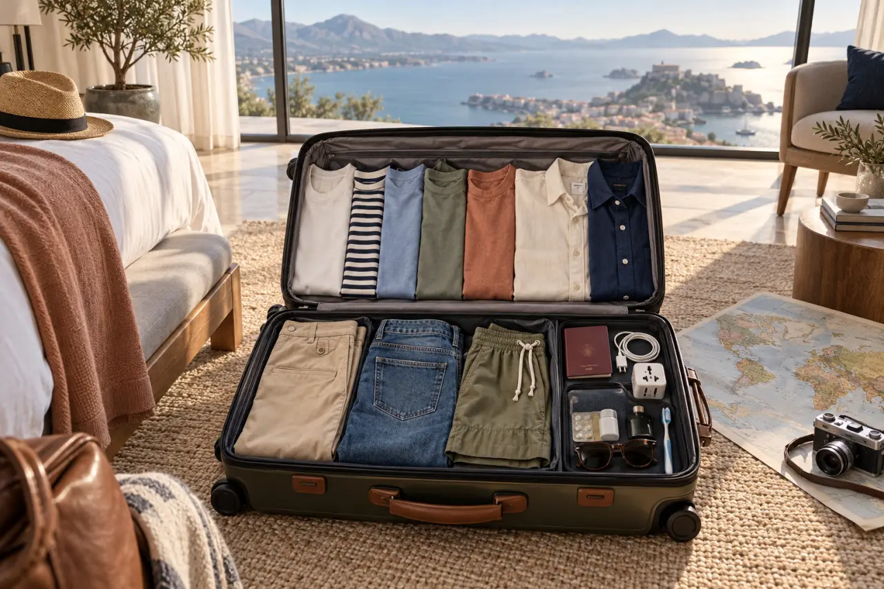 Valise pour 1 semaine : 7 hauts, 3 bas et les oublis à éviter