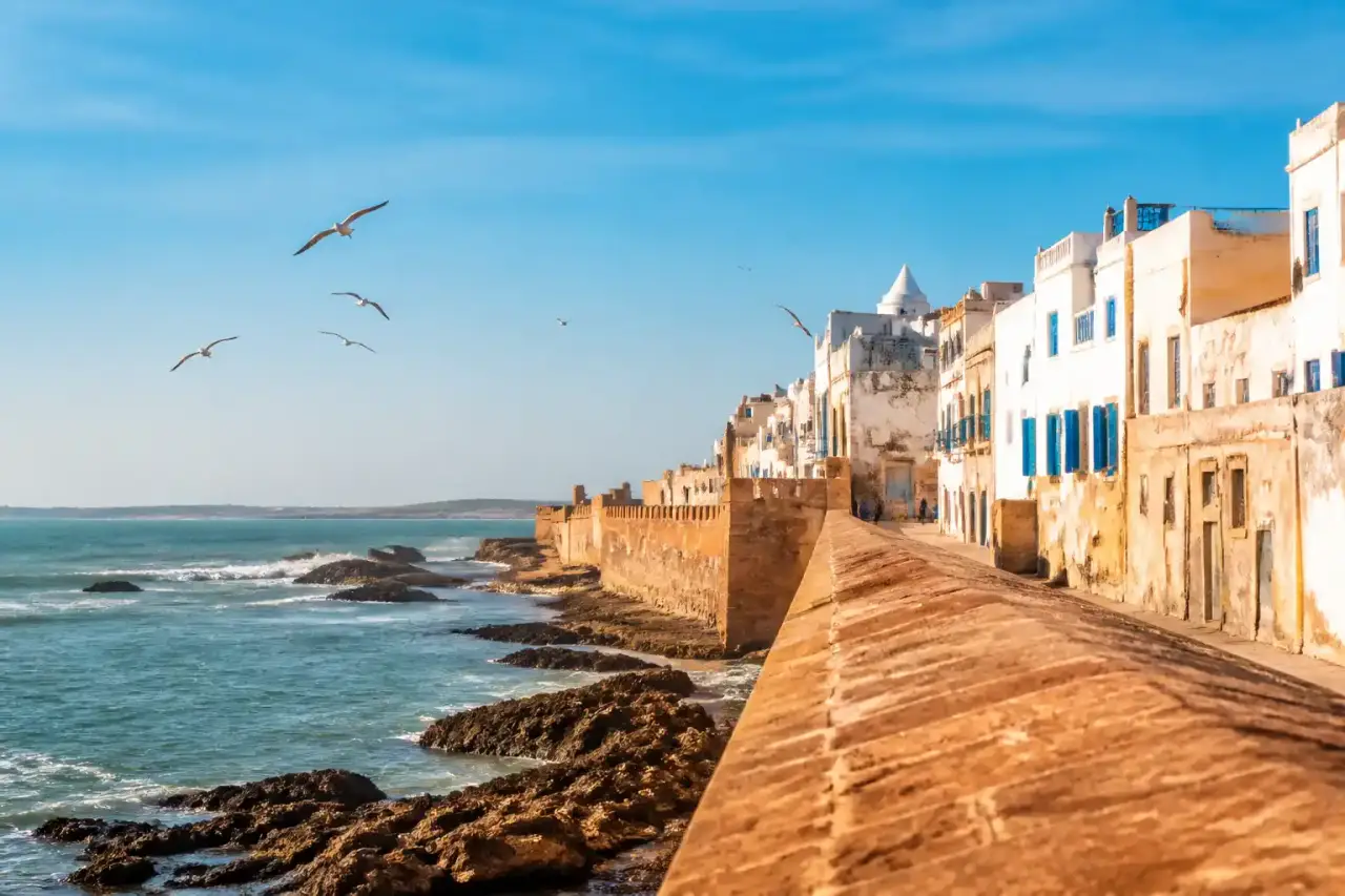 Essaouira, paysage côtier marocain au lever du jour
