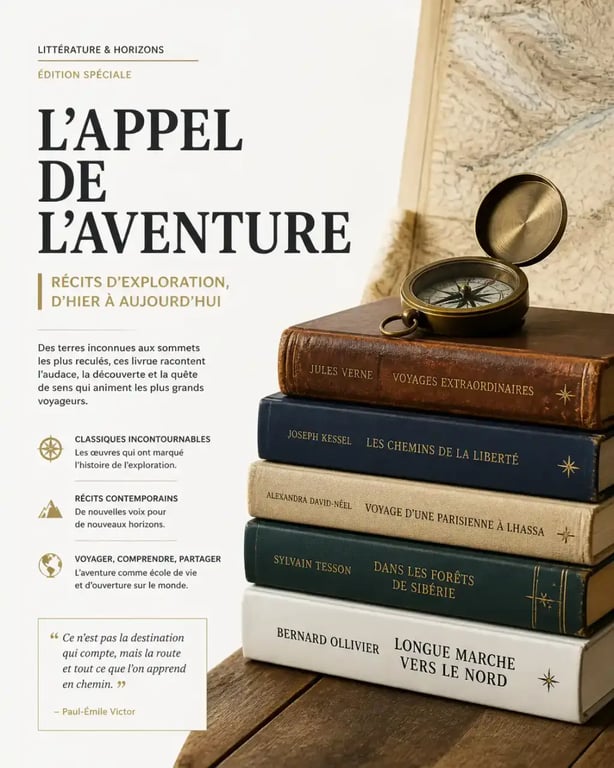 Sélection de livres d'aventure pour s'inspirer