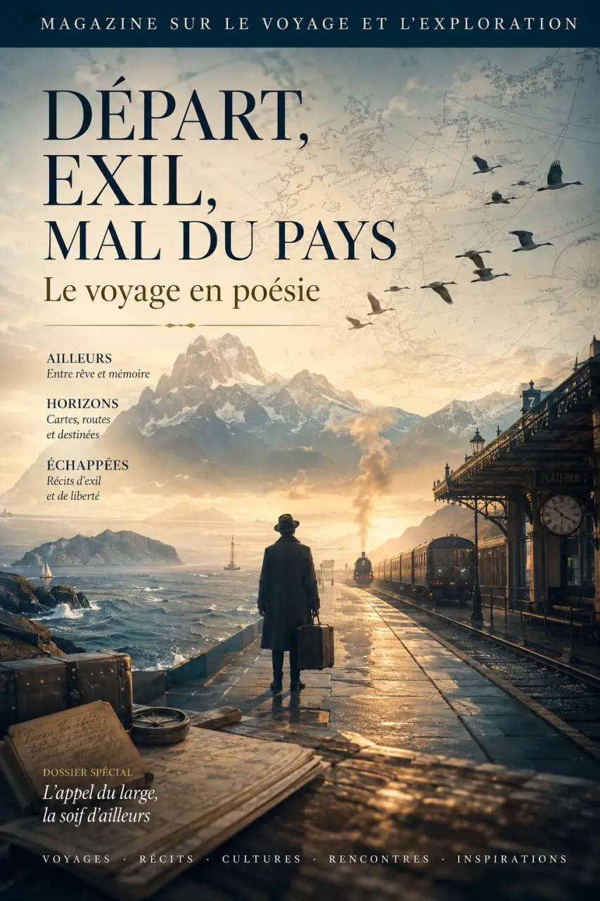 Départ, exil, mal du pays : le voyage en poésie