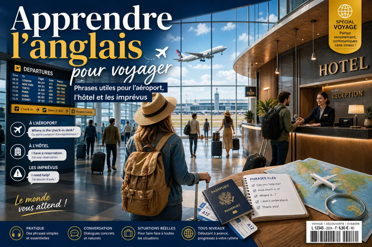Apprendre l’anglais pour voyager, les phrases utiles pour l’aéroport, l’hôtel et les imprévus