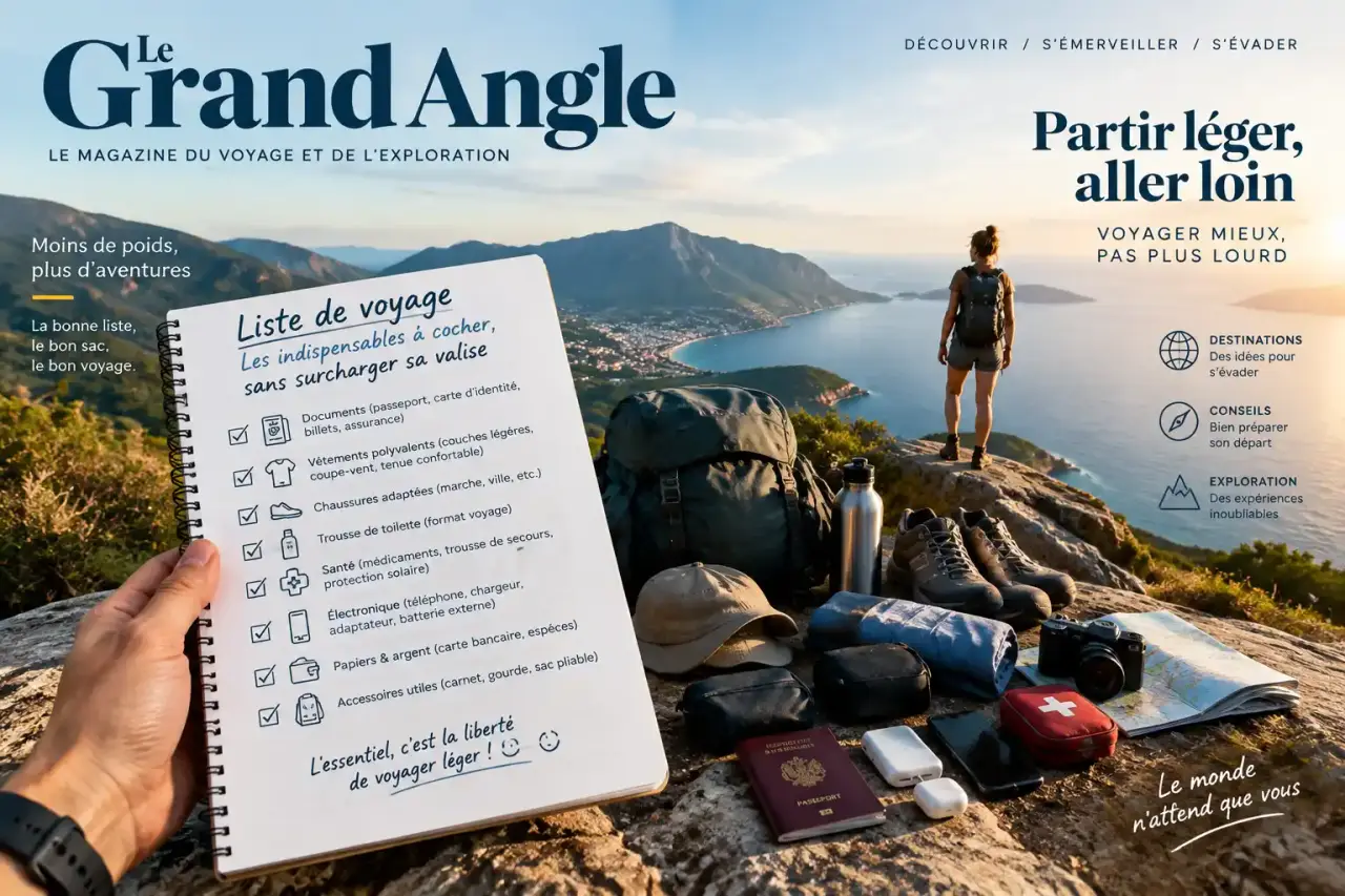 Liste de voyage : les indispensables à cocher, sans surcharger sa valise